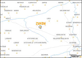 map of Żuków