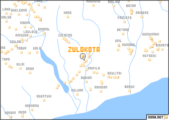 map of Zulokota