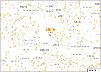 map of Žune