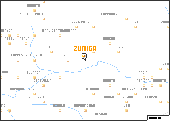 map of Zúñiga