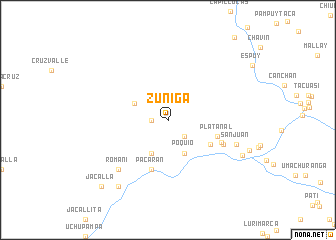 map of Zúñiga