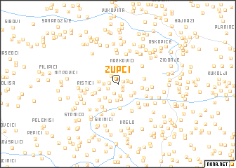 map of Zupci