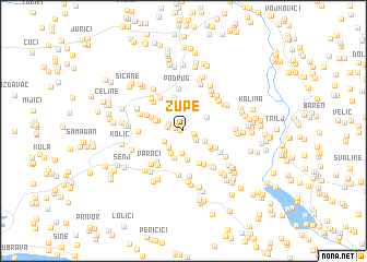 map of Župe