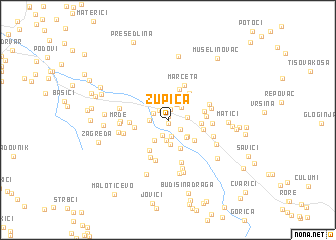 map of Župica