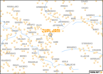 map of Župljani