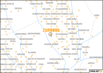 map of Zūrābād