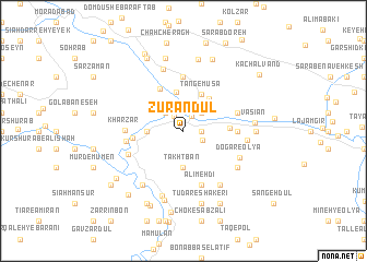 map of Zūrāndūl