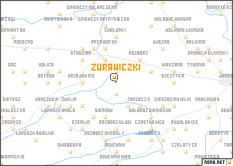 map of Żurawiczki