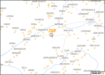 map of Žur