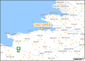 map of Žusterna