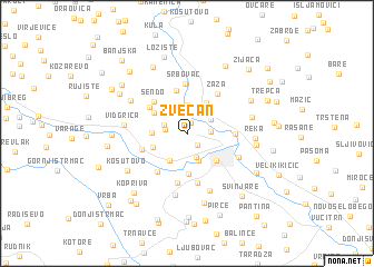 map of Zvečan