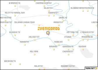 map of Zvenigorod