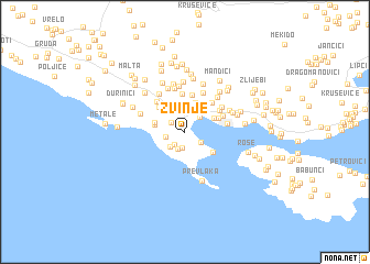 map of Žvinje