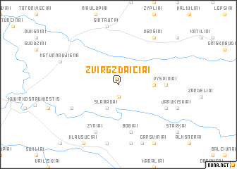 map of Žvirgždaičiai