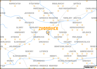 map of Zvonovice