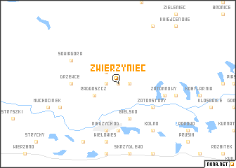 map of Zwierzyniec