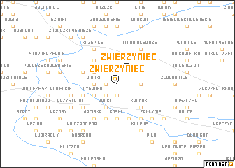 map of Zwierzyniec