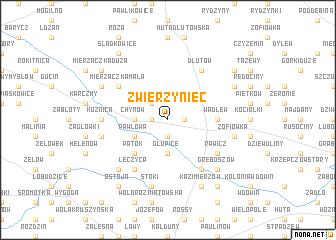 map of Zwierzyniec