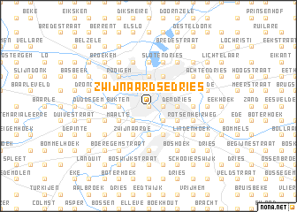 map of Zwijnaardsedries