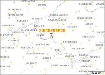 map of Zwingenberg