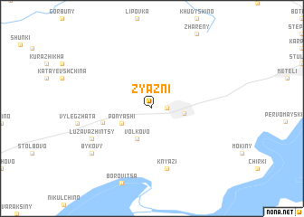 map of Zyazni