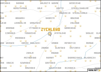 map of Żychlewo