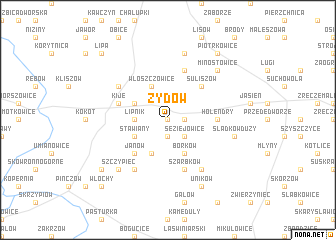 map of Żydów