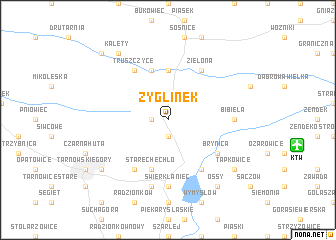 map of Zyglinek