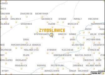 map of Żyrosławice