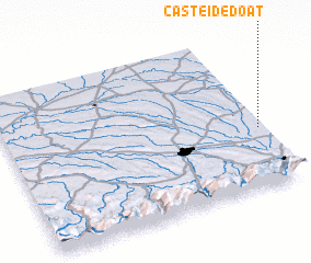 3d view of Casteide-Doat