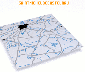 3d view of Saint-Michel-de-Castelnau