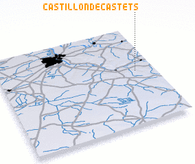 3d view of Castillon-de-Castets