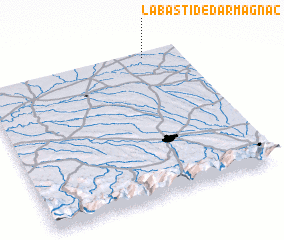 3d view of Labastide-dʼArmagnac