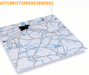 3d view of Saint-Christophe-des-Bardes