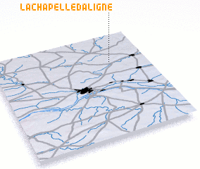 3d view of La Chapelle-dʼAligné