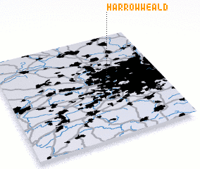 3d view of Harrow Weald