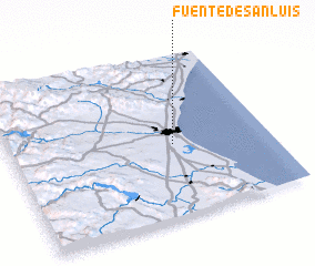 3d view of Fuente de San Luis