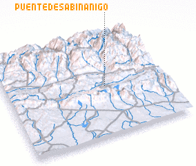 3d view of Puente de Sabiñánigo