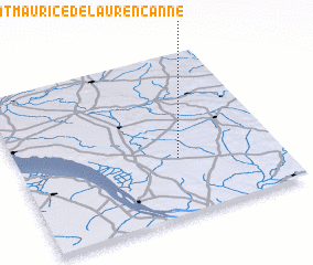 3d view of Saint-Maurice-de-Laurençanne