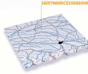 3d view of Saint-Maurice-sur-Adour