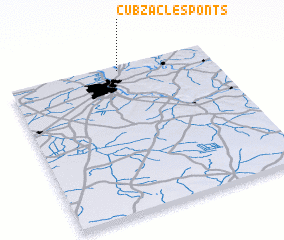 3d view of Cubzac-les-Ponts