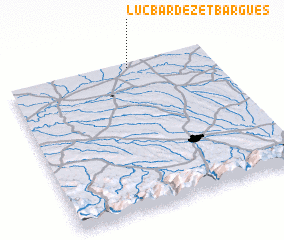 3d view of Lucbardez-et-Bargues