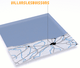 3d view of Villons-les-Buissons