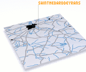 3d view of Saint-Médard-dʼEyrans