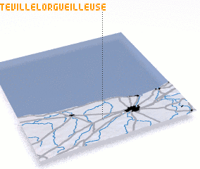 3d view of Bretteville-lʼOrgueilleuse