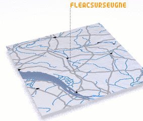 3d view of Fléac-sur-Seugne