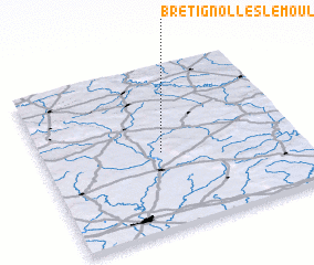 3d view of Brétignolles-le-Moulin