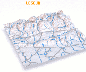 3d view of Lescun