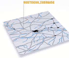 3d view of Montreuil-sur-Maine