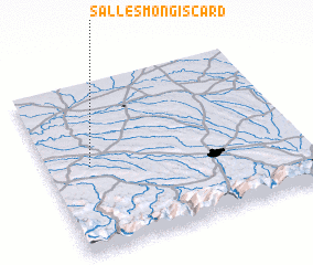 3d view of Salles-Mongiscard